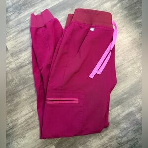 Figs — Dark Magenta — Zamora jogger scrub pants
